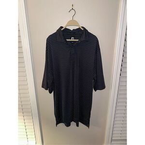 FJ Footjoy XXL Golf Polo Navy Striped